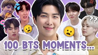 100 ICONIC MOMENTS in the HISTORY of BTS [upl. by Goebel]