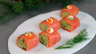 ROLLITO DE SALMÓN AHUMADO  Aperitivos navideños fáciles y originales [upl. by Lannie871]