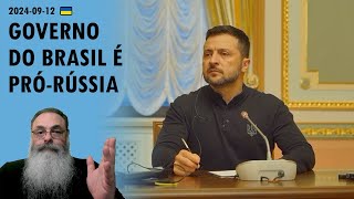 Ucrânia 20240912 ZELENSKY dá entrevista e FALA o ÓBVIO GOVERNO do PINGUÇO CORRUPTO é PRÓRÚSSIA [upl. by Aecila]