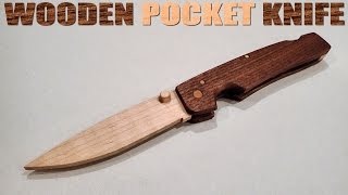 How To Make A Wooden Pocket Knife With Hand Tools [upl. by Verena]