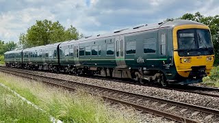 GWR Class 165 passing Great Park LC RBL 1862024  Boom Trainspots [upl. by Perlis193]