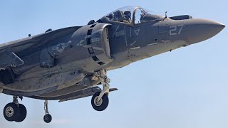 AV8B Harrier II Jets Vertical Landings and Short Takeoffs US Marine Corps [upl. by Yddub]