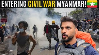 Flying to MYANMAR during CIVIL WAR Black Markets amp Military Coup 🇲🇲 [upl. by Ahs405]