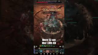 Mendeln Summon Necro 53 sec Uber Lilith Kill Diablo 4 S1 diablo4 shorts skulm [upl. by Zsolway]