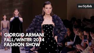 Giorgio Armani Privé Fashion Show  FallWinter 202425 4K tooStylish [upl. by Aivlis]