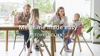 Stokke® Clikk™  The High Chair for Easier Cleaner and Closer Mealtimes [upl. by Etteyniv]