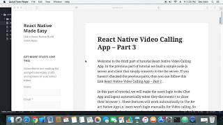 React Native Video Calling App – Part 3 [upl. by Cathee]