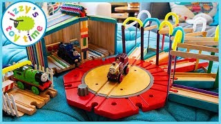 DIY TRAIN SHEDS Learning and DIY Crafts with Thomas and Friends Toy Trains [upl. by Nylcaj]