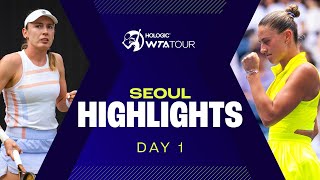 Kostyuk Alexandrova amp Watson in Day 1 action at Seoul 2024  WTA Match Highlights [upl. by Aneerb]