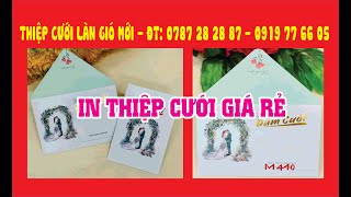 In thiệp cưới giá rẻ mẫu thiệp cưới 2024 đồng giá  Mẫu thiệp cưới mới nhất langiomoi inthiep [upl. by Enneite]