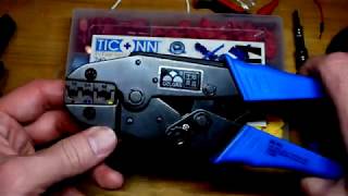 How to use ratcheting wire connector crimping tool plus cutter stripper with removable T splice [upl. by Shirline]