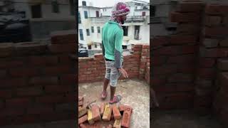 Brick masonry work construction civilengineering ईट [upl. by Lerej193]