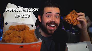 ASMR POPEYES FRIED CHICKEN MUKBANG amp EATING SOUNDS [upl. by Libnah]