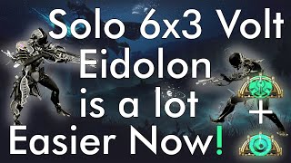 Warframe Solo Eidolon 6x3 Volt Rubico Prime  Knell Prime [upl. by Esinal]