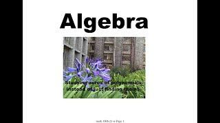 Algebra ring and field theory Lecture 5 math 100 c UCSD [upl. by Anelrac]