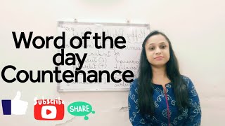 wordoftheday  Countenance  Meaning and examples in Hindi and English  Road to library [upl. by Cornew985]