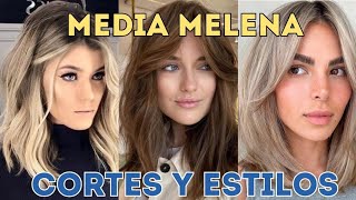 MEDIAS MELENAS cortes 2024 💥✂️ ESTILOS MODERNOS MEDIAS melenas [upl. by Everara11]