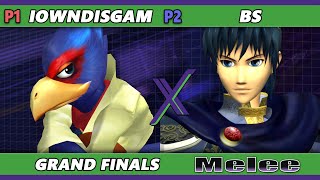 SX 561 GRAND FINALS  BS Marth Vs Iowndisgam Falco Smash Melee  SSBM [upl. by Ynohta151]