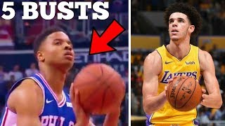 5 Superstar NBA Rookies Who Are TERRIBLE SO FAR Lonzo Ball is AWFUL [upl. by Imaj]