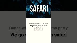 SAFARI  SERENA song lyrics edits 💖shorts fypシ safari serena music cover remix song [upl. by Atiugram]