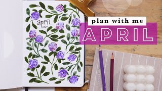 Plan With Me  APRIL 2024 Bullet Journal COVER PAGE [upl. by Oiralih]