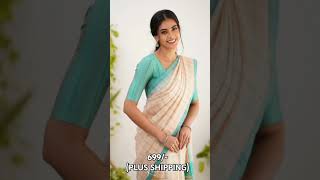 🥳Handloom cotton sarees🎁699 WhatsApp group number 63698 51093🧿 💕 onlineshopping handloom [upl. by Laehplar463]