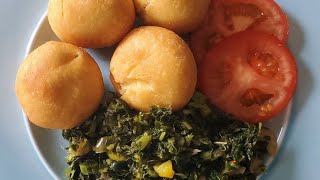 Delicious Fried Dumplings With Callaloo amp Saltfish  Shorts [upl. by Imehon892]