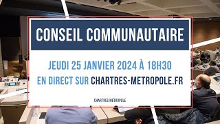 Conseil communautaire du 25 janvier 2024 [upl. by Einnij]