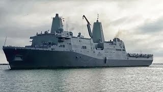 The USS New York amp Crew Returns To Naval Station Mayport [upl. by Jotham]