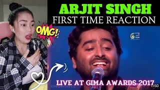 FIRST TIME REACTION  Arijit Singh LIVE at GIMA Awards 2017 🇮🇳 [upl. by Melgar]