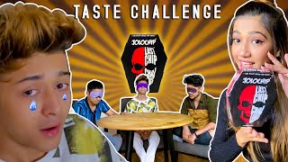 TASTE CHALLENGE  Extreme spicy 🥵  Amrita Khanal  rahulghildiyal5758  2021 [upl. by Shurwood256]