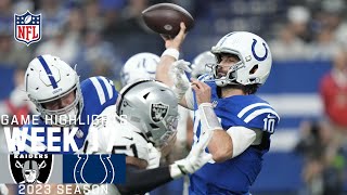 Las Vegas Raiders vs Indianapolis Colts  2023 Week 17 Game Highlights [upl. by Buyse859]