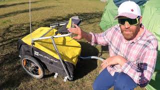 Burley Nomad Bike Trailer PanAmerican highway Dalton Highway must have [upl. by Yditsahc]