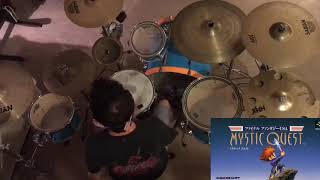 Final Fantasy Mystic Quest Battle 2 Drum Cover [upl. by Anwahsit318]