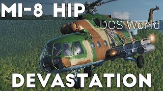 DCS World  80 roquettes rien que ça   Mi8 Hip [upl. by Idyak]