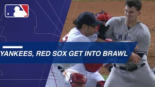 Benches clear twice between Yankees Red Sox [upl. by Analle226]