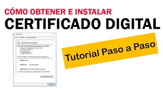 Cómo OBTENER el Certificado Digital e INSTALARLO en tu Ordenador [upl. by Melac]