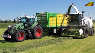 Grasernte 2021 häckseln amp silieren  Grassilage für Milchkühe moderne Landwirtschaft german farmers [upl. by Anilam]