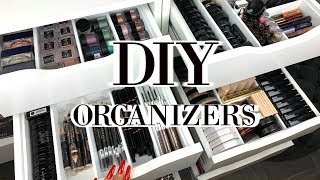 DIY EASY AFFORDABLE MAKEUP ORGANIZERS  DIVIDERS FOR ALEX DRAWERS [upl. by Aihsenod616]