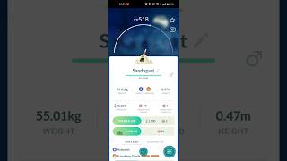 Sandygast Evolution 🧬 pokemongo pokemon shorts ytshorts youtubeshorts [upl. by Fatma]