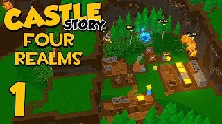 Castle Story Conquest on Four Realms  Part 1  Setting Up Base [upl. by Annaeg]