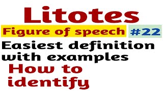 Litotes  figure of speech in hindi [upl. by Eniale]