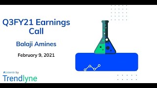 Balaji Amines Earnings Call for Q3FY21 [upl. by Monk]