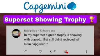 Superset Showing Trophy 🏆  Capgemini offer letter  Capgemini Loi  superset green Trophy showing [upl. by Callean]