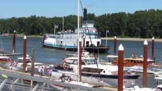 Sternwheeler Portland Docking in St Helens [upl. by Eisoj550]