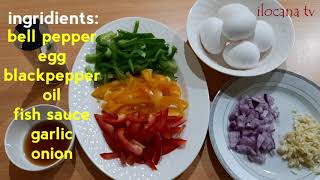 Scrambled bell pepper and eggginisang sili na may itlogofw easy recipe [upl. by Nnalatsyrc]