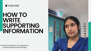 How to write a supporting information for Nurses at NHS [upl. by Ainet]