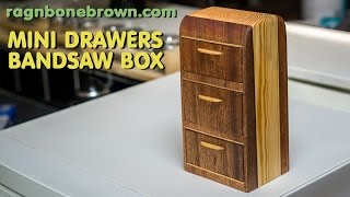 Making A Miniature Chest of Drawers  bandsaw box woodwork project [upl. by Vidda]