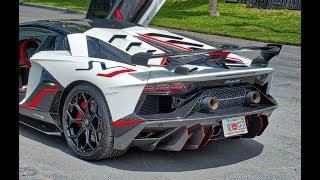 Lamborghini Aventador SVJ REAL BEAST IN LOUD ACTION  Full Speed Acceleration at Lamborghini Miami [upl. by Ker]