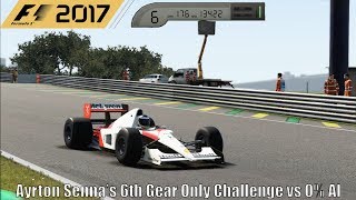 F1 2017 Ayrton Sennas 6th Gear Only Challenge vs 0 AI [upl. by Casar]